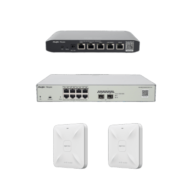 Solución Completa de Red para hasta 100 Clientes y hasta 2 servicios de Internet., Ideal para Iniciar un Proyecto de Hotelería u Oficina - Toer