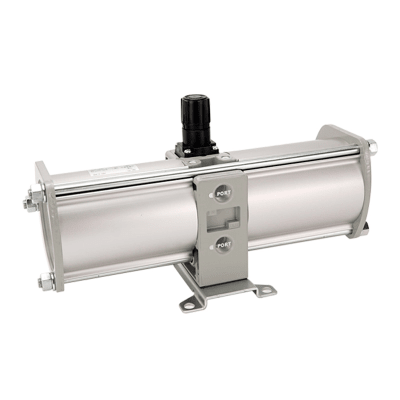 Amplificador de Aire NTA-NVBA40A-04 / Operado por Perilla con Mecanismo de Alivio / Puerto 1/2" / Presión de Entrada 14.5-130 psi / Presión de Salida 29-150 psi / Caudal Máximo 1900 L/min
