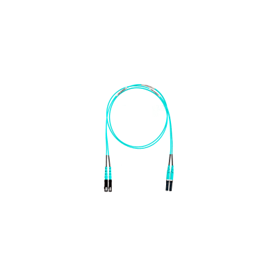 Jumper de Fibra Optica Multimodo 50/125 OM4, LC-SC Duplex, OFNR (Riser), Color Aqua, 5 Metros