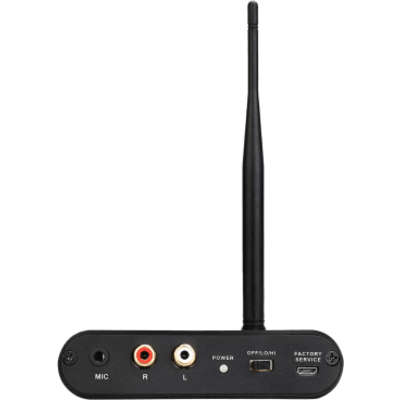 Transmisor Inalámbrico Silent Disco / Sonido HiFi de Alta Fidelidad / Entrada de Micrófono y RCA / Batería 1000 mAh / Alcance 300 m (984 ft) / Portátil y Duradero