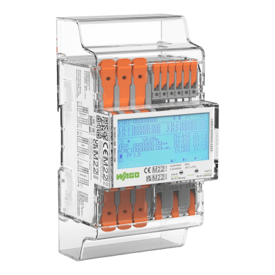 Contador de Energía MIDI / 65 A / 3x230-400 V / Modbus-M-Bus / Push-in CAGE CLAMP® / Display LCD Iluminado / Bluetooth® / Clase B / IP51-IP20