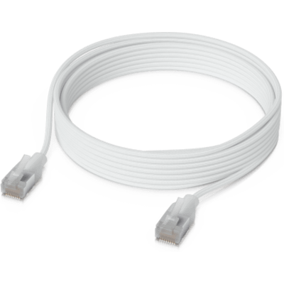 Patchcords UniFi Premium Cat6A de 3 m (9.8 Pies), hasta 10G / Soporta hasta PoE+++ / Conector RJ45 Transparente para Mejores Efectos de Luz Etherlighting