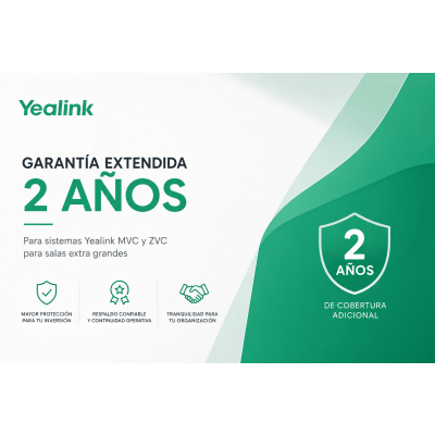 Garantía Extendida de 2 Años para Sistemas Yealink MVC y ZVC para Salas Extra Grandes