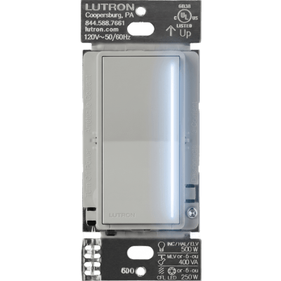 (RadioRa3) Atenuador táctil Sunnata Dimmer PRO color pebble, requiere cable neutro / soporta 250W LED