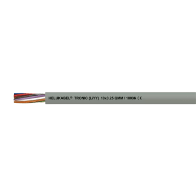 Cable Multipar PVC TRONIC LiYY 8x22 AWG / DIN VDE 0812 / 2-61 Pares / 0.14-1.5 mm² / Color Gris RAL 7001 / Resistente Aceite / Flame-Retardant