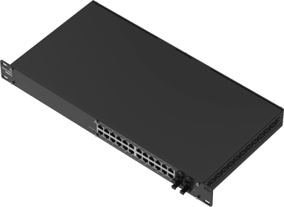 Switch Industrial Gestionado L2+, 24 Puertos Gigabit PoE+, 4 Puertos SFP, 300W PoE Budget, Rack 19", IP30, TSWOS