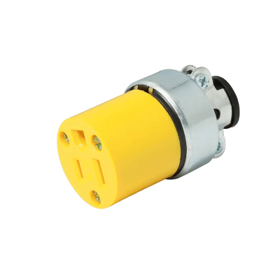 Contacto Blindado Aterrizado / 15 A 125 V / 50/60 Hz / ABS/ Metal / Color Amarillo. - Toer