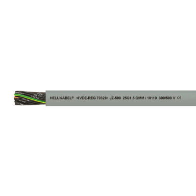 Cable de Control y Conexión PVC / 300/500 V AC / Hasta 100 Conductores / 0.5-185 mm² Sección / Rango Temperatura -40°C a +80°C / Resistente al Aceite / Certificaciones VDE y EAC