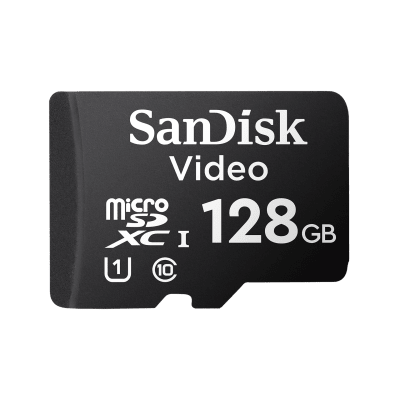 Tarjeta MicroSDXC / 128 GB / Clase 10 / Lectura 80 MB/s / 64 TBW / -25°C a 85°C