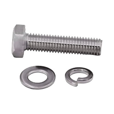 Tornillo M8 x 1.25 mm con arandela plana y arandela elástica para baterías de 12 V de 90-250 Ah