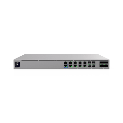 EF-Core Cloud Gateway Empresarial 100G, Hasta 79 Gbps IDS/IPS, 22,500+ Clientes, 2,250+ Dispositivos UniFi, 5,000+ Túneles IPsec, Puertos 100G/25G/10G, 8 Puertos WAN, SD-WAN, BGP/OSPF, Alta Disponibilidad VRRP, Doble PSU Redundante Hot-Swap