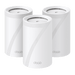 KIT 3 Routers Inalámbrico MESH Interior para Hogar / Triple Banda Wi-Fi 7 BE9300 Mbps / 2 Puerto 2.5 Gigabit WAN/LAN / 4 Antenas Internas / Operación Multi-Link MLO / Administración Mediante la App Deco (iOS, Android) / HomeShield - Toer