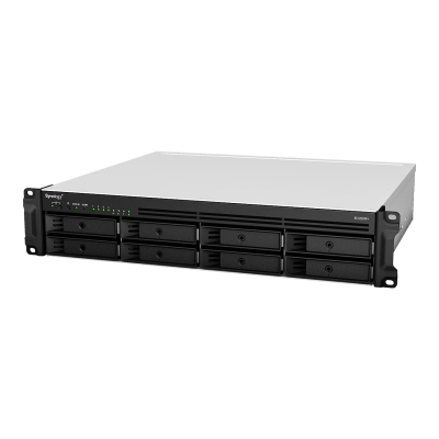 Servidor de Almacenamiento en Red Synology RackStation RS1221RP+ | 8 Bahías | Expandible a 12 Bahías | CPU AMD Ryzen V1500B | 4 GB DDR4 ECC | RAID Soportado | 10/25GbE | Virtualización Certificada | Protección de Datos Integral - Toer