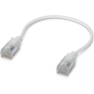 Pack de 24 Patchcords UniFi Premium Cat6A de 15 cm (0.5 Pies), hasta 10G / Soporta hasta PoE+++ / Conector RJ45 Transparente para Mejores Efectos de Luz Etherlighting