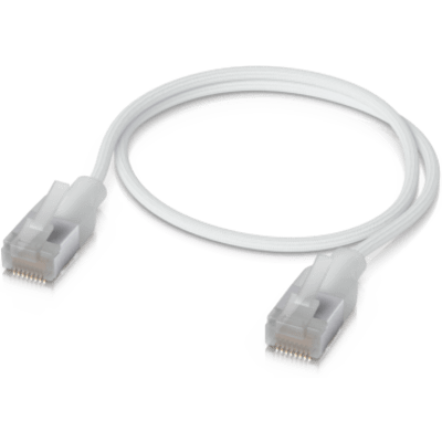 Patchcord UniFi Premium Cat6A de 30 cm (1 Pie), hasta 10G / Soporta hasta PoE+++ / Conector RJ45 Transparente para Mejores Efectos de Luz Etherlighting