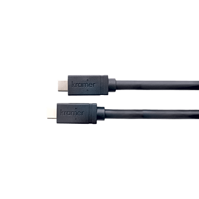 Cable Activo Híbrido AOC USB-C (M) a USB-C (M) | USB 3.2 Gen-2 SuperSpeed+ | 10 Gbps | 4K@60 Video | Carga 60W | K-Lock | 15-66 ft
