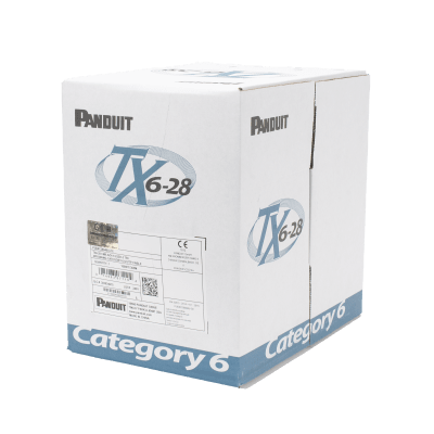 Bobina de Cable UTP 305 m. de Cobre TX6-28®, Blanco, Categoría 6, Diámetro Reducido (28 AWG), CM/LSZH, de 4 pares - Toer