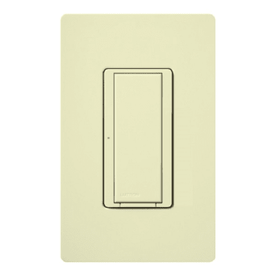 (RadioRA2) Switch on/off  RRD-8S-DV-WH de doble voltaje, un solo polo 120V/, 8A/, 1/10HP 3A en motores, apaga y enciende iluminación ó motor, NO requiere cable neutro.