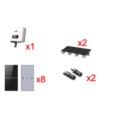 Kit Solar Interconexion 5kW 220Vca / Inversor AFORE / 8 Paneles de 640W / Montaje Incluido - Toer