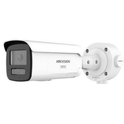 [ PROTECCIÓN ACTIVA ] Bala IP 4 Megapixel / Lente 4 mm / 60 mts IR / Exterior IP67 / Micrófono y Bocina Integrado (Audio de Dos Vías) / DARKFIGHTER / PoE+ / Luz Estroboscopica / ONVIF / Micro SD / 4 Analíticos