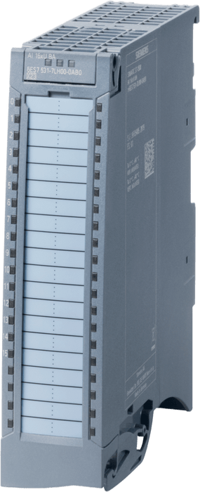 Módulo de Entrada Analógica SIMATIC S7-1500 / AI 16xU BA / 16 Canales 16-bit / Resolución 0.5% / Grupos de 16 / Voltaje Común 4 V DC / Diagnósticos / Interrupciones Hardware
