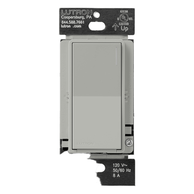 Apagador de pared táctil con neutro para iluminación de 8 A y motores de hasta 5.8 A, Pebble, RadioRA 3