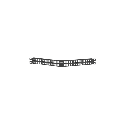 Panel de Parcheo Modular Keystone (Sin Conectores), Angulado, de 48 Puertos, 1UR