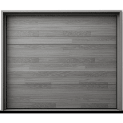Puerta de garage de alta calidad / Estilo americano / Insulada / Acabado laminado PREMIUM / Color gris / 8x9 pies.