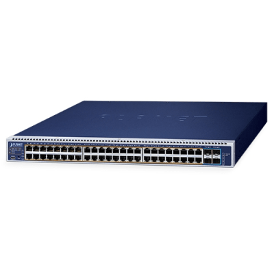 Switch Administrable Capa 3 / 48 Puertos 10/100/1000T 802.3bt PoE++ / 4 Puertos 10G SFP+ / Dos Ranuras Para Fuente de Alimentación Modular / 3200W PoE Budget / Compatibilidad IPv4/IPv6 / VLAN / QoS / ERPS