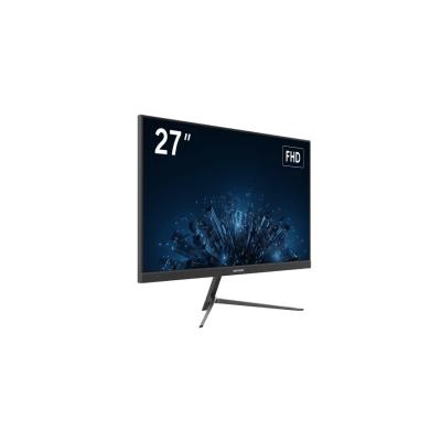 Monitor LED Full HD (1080p) de 27" / Bocinas Integradas / 100 Hz / Ideal para CCTV, Oficina y Hogar / Entrada HDMI-VGA / VESA (100 X 100) / Uso 24/7 / IPS / Ultra Delgado