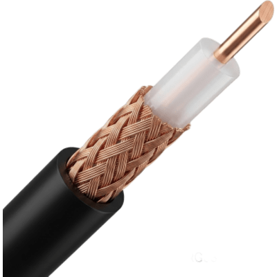 Cable Coaxial RG58/U | Bobina de 500 metros | Conductor Cobre 20 AWG | Malla 95% | Impedancia 53 Ω | Atenuación 55.9 dB/100m @ 1000 MHz | Certificación UL & ETL