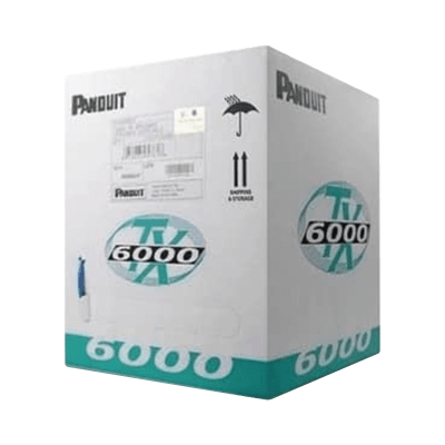Bobina de Cable UTP 305 Metros (1000 Pies) de Cobre, TX6000? PanNet, Reelex, Blanco, Categoría 6 Mejorado (23 AWG), LSZH (Bajo Humo, Cero Halógenos), de 4 Pares