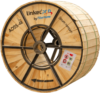 Carrete 4 km de Fibra Óptica Aérea (ADSS) G.652D Armada Anti roedor, Dieléctrica, Monomodo 48 Hilos, Span 200 - Toer