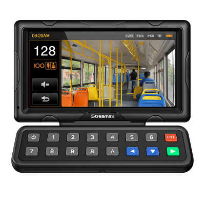 Panel de control dáctilar multifuncional con monitor de 7" para MDVR móvil Streamax - Toer