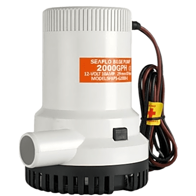 Bomba Sumergible Industrial / Operación por Interruptor o Flotador / Capacidad de Funcionamiento en Seco / Eje de Acero Inoxidable / Protección Anti-Aire / Sellos Herméticos a la Humedad / Cableado Marino Bloqueado / Cumple CE, RoHS,