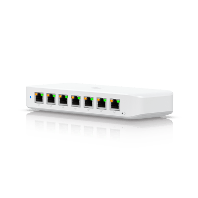 USW Ultra 60W Switch de 8 Puertos GbE (7 Puertos PoE+ y 1 Puerto Entrada PoE++) con Opciones de Montaje Versátiles - Toer