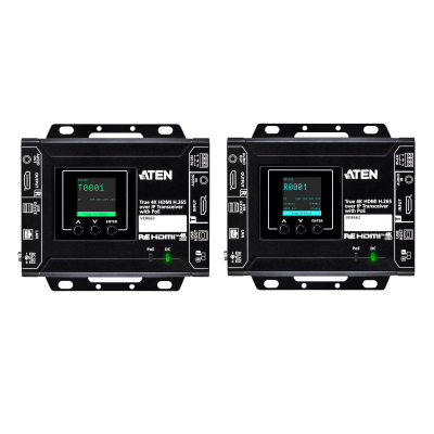 Codificador/Decodificador HDMI | Over IP H.265 True 4K | 3840x2160@60Hz 4:4:4 | Audio Embebido-Desembebido | Función de Video Wall | USB 2.0 + RS-232 | Matriz AV | PoE