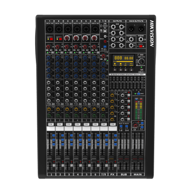 Consola de Mezcla Analógica DS-QAPMCR8-A | 8 Canales | 6 Entradas Mic/Línea | 12 Salidas | DSP Efectos | USB Media | Bluetooth | Montaje en Rack