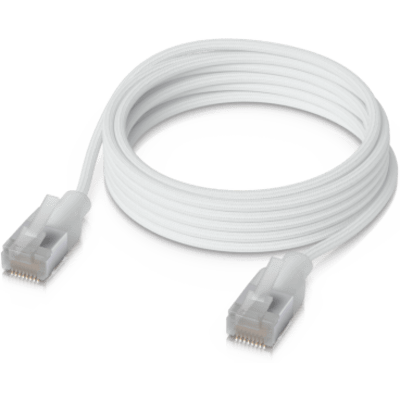 Patchcord UniFi Premium Cat6A de 2 m (6.6 Pies), hasta 10G / Soporta hasta PoE+++ / Conector RJ45 Transparente para Mejores Efectos de Luz Etherlighting