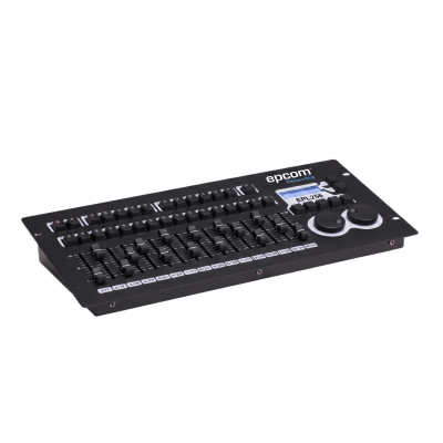 Controlador de Iluminación DMX Profesional / 256 Canales DMX512 / 16 Fixtures Simultáneos / Generador de 135 Shapes Integrados / 80 Playbacks con Control HTP-LTP / 2 Puertos DMX Aislados Ópticamente / Montaje en Rack