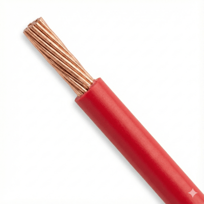 Bobina de 100 Metros (328.08 Pies) / Cable Eléctrico de Cobre / Recubierto THW-LS / Calibre 14 AWG / 19 Hilos / Color Rojo - Toer