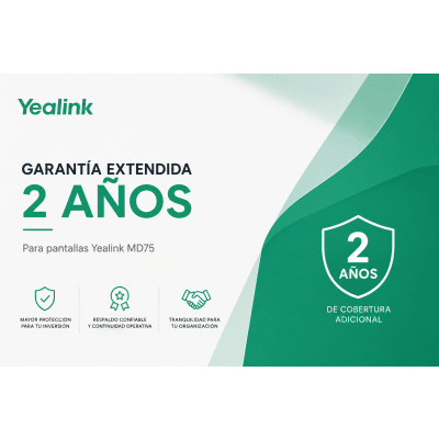 Garantia Extendida de 2 Años para Pantallas Profesionales MD-75 de Yealink