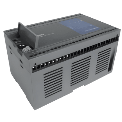 Módulo CPU PLC L01S-32MT / Transistor Output NPN / 34 E/S (16DI+16DO+2AO) / 2 Salidas Analógicas 0-10V/0-20mA 12-bit / 4 Ejes 200kHz High-Speed Pulse / 4 Canales 200kHz High-Speed Counters / Capacidad Programa 30k Steps / RS485*2 + RS232 / C