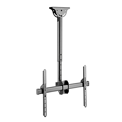 Soporte de Techo para Pantallas | Compatibilidad VESA 200x200 a 600x400 | Pantallas Hasta 70 Pulgadas | Capacidad de Carga 50 kg | Inclinación Vertical 0° a -25° | Rotación Horizontal 360° | Ajuste de Nivel ±3° - Toer