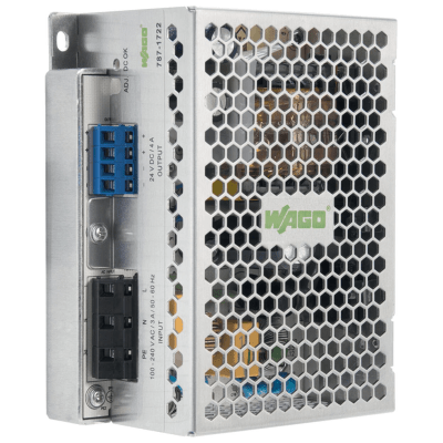 Fuente de Alimentación Monofásica WAGO ECO / 12V DC / 8A / 96W / Montaje en Carril DIN-35 / IP20 / Protección contra Cortocircuitos / LED DC-OK / Conectividad CAGE CLAMP®