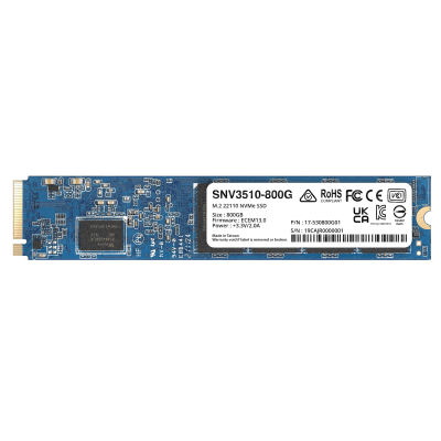 SSD NVMe M.2 SNV3410/3510 | SSD 400GB | Alto Rendimiento 400000 IOPS Lectura | Resistencia Empresarial 1022 TBW | Protección de Datos Integral | Análisis de Vida Útil | Diseñada para Sistemas Synology.