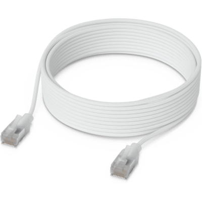 Patchcord UniFi Premium Cat6A de 5 m (16.4 Pies), hasta 10G / Soporta hasta PoE+++ / Conector RJ45 Transparente para Mejores Efectos de Luz Etherlighting