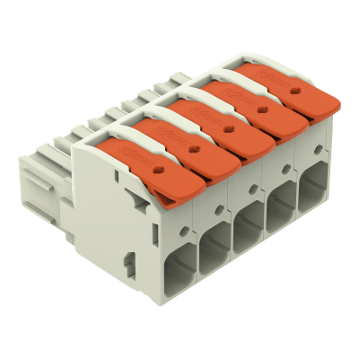 Conector Hembra / Push-in CAGE CLAMP® / Accionamiento por Palanca / 16 mm² / 5 Polos / Paso 10.16 mm / 76 A / 1000 V / Contactos Plateados / 100% Protegido contra Error al Conectar