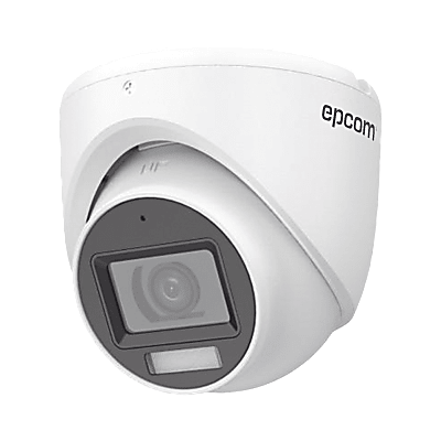 [Dual Light + ColorVu] Turret TURBOHD 3K (5 Megapixel) / Lente 2.8 mm / 30 mts IR + 20 mts Luz Blanca / Gran Angular 104.9° / Exterior IP67 / dWDR / 4 Tecnologías / Policarbonato