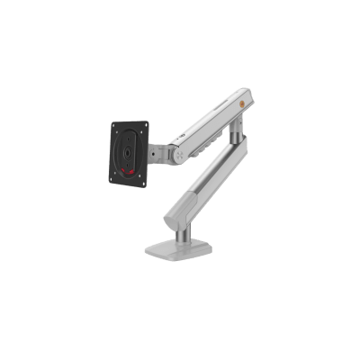 Brazo Ergonómico para Monitor / Soporte 17"-32" / Carga 2-7 kg / Ajuste de Tensión / Rotación ±90° / Instalación Abrazadera o Pasacables